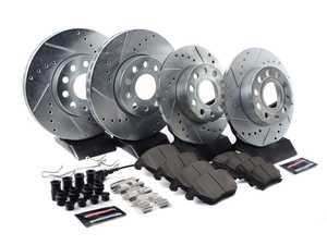 ES#3156871 - K4068 - Power Stop Z23 Evolution Sport Front & Rear Brake Kit (288mm/260mm) - A direct-fit upgrade with drilled & slotted zinc-plated rotors and low-dust carbon-fiber ceramic pads. - Power Stop - Volkswagen