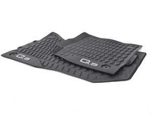 ES#4466002 - 80b061221041KT - All-Weather Rubber Floor Mat Set - Black with 'Q5' Logo - Extremely durable all weather mats to protect your carpet - Genuine Volkswagen Audi - Audi