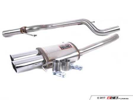 ES#3131558 - 8890KT1 - 2.5" Cat-back System - Non-Resonated  - Complete stainless steel system with dual 90mm round tips - Supersprint - Volkswagen