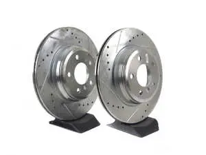 Evolution Tru-Cast Drilled And Slotted Rotor Pair - Rear (330x20)