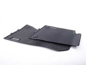 ES#3233964 - 8W9061221041 - All Weather Front Rubber Floor Mats - Satin Black - Featuring the 'Allroad' logo - Genuine Volkswagen Audi - Audi