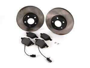 ES#1899326 - 8e0698011 - Front Brake Service Kit - Includes Zimmerman Rotors & Vaico Pads - Assembled By ECS - Volkswagen