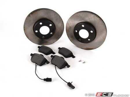 ES#1899326 - 8e0698011 - Front Brake Service Kit - Includes Zimmerman Rotors & Vaico Pads - Assembled By ECS - Volkswagen