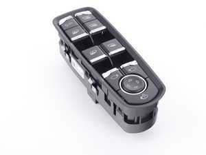 ES#4567334 - 7PP959858AHDML - Driver Window Switch Controller  - Matte black and bright chrome switch unit - Genuine Porsche - Porsche