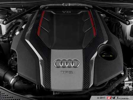 ES#3247698 - 023897ECS01 - Carbon Fiber Engine Cover Overlay Kit - Add a touch of carbon fiber to your stock engine cover! - ECS - Audi