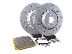 ES#3509325 - F10PERRpSKT1 - Performance Front Brake Service Kit - Everything you need to service your rear brakes in one kit. Includes Zimmermann rotors and Pagid Racing Yellow pads. - Assembled By ECS - BMW