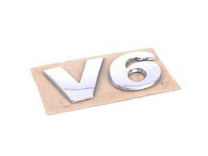 ES#2087854 - 7P6853675E739 - "V6" Emblem - Found on the hatch of Touareg 3 models - Genuine Volkswagen Audi - Volkswagen