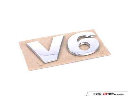 ES#2087854 - 7P6853675E739 - "V6" Emblem - Found on the hatch of Touareg 3 models - Genuine Volkswagen Audi - Volkswagen