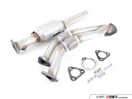 ES#3177550 - 251235lKT - 2.0" Dual Downpipe - With Catalytic Converter - T-304 stainless steel downpipe with high-flow catalytic converter - Techtonics Tuning - Volkswagen