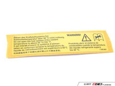 ES#2207462 - 71227598859 - NOTICE, HIGH-PRESSUR - Genuine BMW - BMW MINI