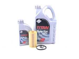ES#3143762 - 06D115562VKT -  Oil Service Kit - Includes Fuchs oil, Mann filter, and standard drain plug - Assembled By ECS - Volkswagen