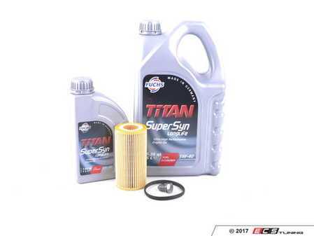 ES#3143762 - 06D115562VKT -  Oil Service Kit - Includes Fuchs oil, Mann filter, and standard drain plug - Assembled By ECS - Volkswagen