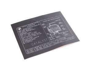 ES#185080 - 71227546446 - Exhaust Emissions Label - Genuine BMW - BMW