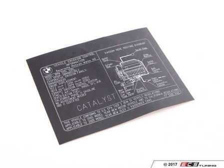 ES#185080 - 71227546446 - Exhaust Emissions Label - Genuine BMW - BMW