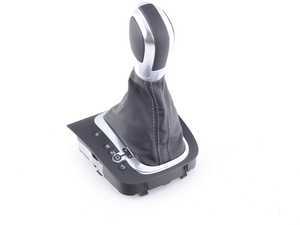 ES#2143903 - 5K1713203EYMD - DSG Shift Knob - with Boot - Leather shifter - black/art gray - Genuine Volkswagen Audi - Volkswagen