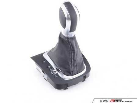 ES#2143903 - 5K1713203EYMD - DSG Shift Knob - with Boot - Leather shifter - black/art gray - Genuine Volkswagen Audi - Volkswagen