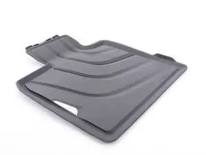 Black All Weather Rubber Floor Mats - Front