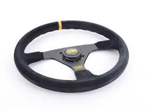 Velocita Racing Steering Wheel - Black/Yellow Suede