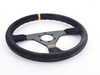 ES#3192149 - OD/1958 - Velocita Racing Steering Wheel - Black/Yellow Suede - Universal sport steering wheel with a 350mm diameter. - OMP - BMW