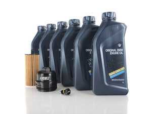 ES#3509826 - 83212365954KT7 - 0W-20 Genuine BMW Oil Change Kit - With ECS Magnetic Drain Plug And Aluminum Oil Filter Cap - Includes ECS magnetic drain plug for superior engine protection and Billet Aluminum Oil Filter Cap to prevent damaged threads or rounded heads! - Assembled By ECS - BMW