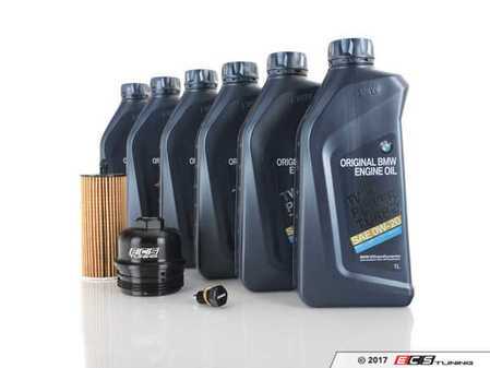 ES#3509826 - 83212365954KT7 - 0W-20 Genuine BMW Oil Change Kit - With ECS Magnetic Drain Plug And Aluminum Oil Filter Cap - Includes ECS magnetic drain plug for superior engine protection and Billet Aluminum Oil Filter Cap to prevent damaged threads or rounded heads! - Assembled By ECS - BMW