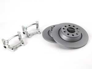 ES#205181 - MK5GTIRKTV1 - ECS Rear Big Brake Kit - Plain Rotors - 282mm Rotors with Caliper Carriers - Assembled By ECS - Volkswagen