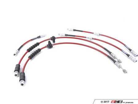 ES#2712666 - 002565ECS02AKT2 - Exact-Fit Stainless Steel Brake Lines - Complete Kit - Set of 6 DOT-compliant lines, manufactured by ECS Tuning to replace your standard rubber lines. - ECS - BMW