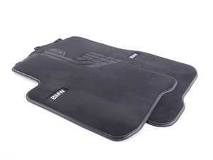ES#2706917 - 51472348200 - BMW Base Line Floor Mats - Front - Black/Black floor mats - Genuine BMW - BMW
