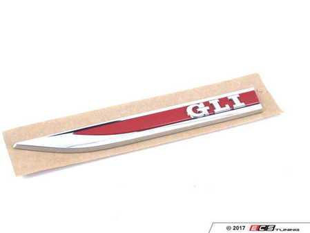 ES#2993563 - 5C6853688EJZQ - "GLI" Fender Emblem - Left - Adhesive emblem found on the driver's side fender. Tornado Red - Genuine Volkswagen Audi - Volkswagen