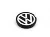 ES#4514 - 6N0601171BXF - Center Cap - 56mm - Priced Each - Silver & Black flat style wheel center cap - Genuine Volkswagen Audi - Volkswagen