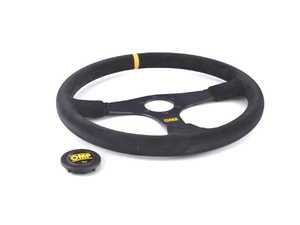 ES#3192157 - OD/1987/NN - Velocita Racing Steering Wheel - Black/Yellow Suede - Universal sport steering wheel with a 380mm diameter. - OMP - BMW