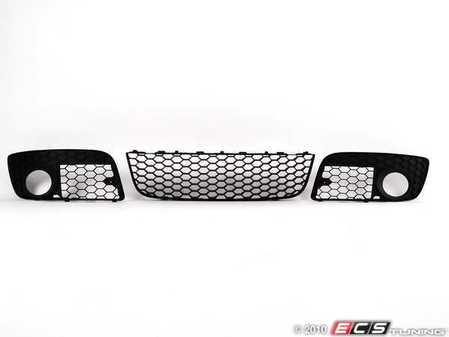 ES#2062594 - 21-7102 - 3 Piece Open Air Honeycomb Grille Kit - Honeycomb bumper vent kit, converts your "bar" style to the sporty "honeycomb" style. - Bremmen Parts - Volkswagen