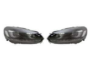 ES#3521843 - HVWG6HL-7B - MK7 Style Projector Headlight Set - Black Trim - MK7 looks with MK6 fitment. Add MK7 GTI styling to your MK6! Features sequential indicators! - ZiZa - Volkswagen