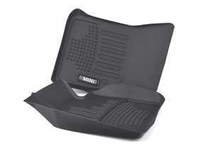 ES#2833308 - 82112406164 - F56 F57 Front Floor Mat Liners Black - Set - All Weather Floor Mats - Genuine MINI - MINI