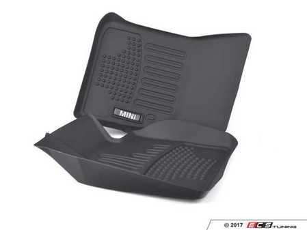 ES#2833308 - 82112406164 - F56 F57 Front Floor Mat Liners Black - Set - All Weather Floor Mats - Genuine MINI - MINI