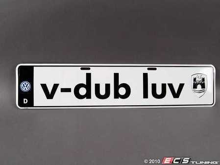 ES#2063708 - 19974 - DriverGear V-Dub Euro Plate - (NO LONGER AVAILABLE) - Share the love! - DriverGear - 