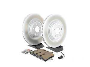 ES#2762580 - 8K0615301MKT3 - Front Brake Service Kit - Featuring Genuine Rotors and ECS DD23 "Daily Driver" Ceramic Brake Pads - Assembled By ECS - Audi