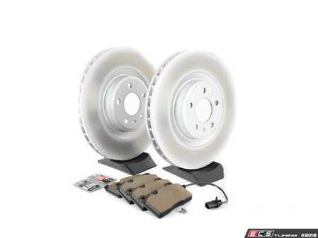 ES#2762580 - 8K0615301MKT3 - Front Brake Service Kit - Featuring Genuine Rotors and ECS DD23 "Daily Driver" Ceramic Brake Pads - Assembled By ECS - Audi