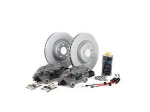 ES#2730474 - 8R0615108EKT2 - Front Big Brake Kit - Stage 2 - Plain Rotors (345x30) - Upgrade your brake system to the 4-piston Brembo Q5 calipers - ECS - Audi