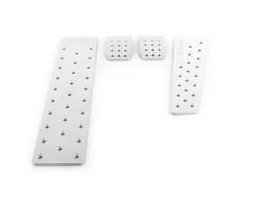 ES#3438298 - tms179753dpKT - Turner Performance Complete Pedal Set - Manual Transmission - Silver anodized aluminum - Includes dead pedal! - Turner Motorsport - BMW