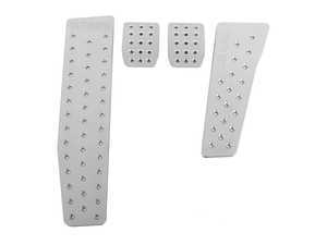 ES#3438365 - tms-e46-dpKT1 - Turner Performance Complete Pedal Set - Manual Transmission - Silver anodized aluminum - includes dead pedal - Turner Motorsport - BMW