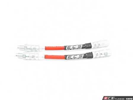 ES#3524698 - 024664ECS01 - Exact-Fit Stainless Steel Brake Lines - Rear - Hoses found between the rear brake lines & the rear calipers - ECS - Volkswagen