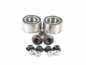 ES#3187913 - 4b0498625kt3KT - Front Wheel Bearing Kit - Pair (75MM) - Includes both bearings, axle bolts, and self locking nuts - Genuine Volkswagen Audi - Audi