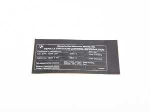 ES#2775471 - 71227854041 - Exhaust Emissions Label - Genuine BMW - BMW