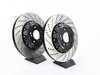 ES#3183519 - 004383ECS02A13KT - Performance Rear Brake Service Kit - ECS 2-piece semi-floating cross drilled and slotted rotors and Hawk HPS pads - Assembled By ECS - BMW