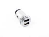 Volkswagen 00051443D - Adattatore di ricarica USB dual 12 V, in alluminio