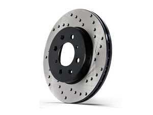 ES#3524764 - 34106784366kt1KT - Cross-Drilled Brake Rotors - Front Pair 12.44" (316x22) - This design removes performance robbing outgas and material dust caused by braking - StopTech - MINI