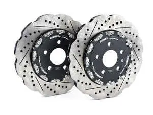 Rear 2-Piece Scalloped Brake Rotors - Pair (330x22)