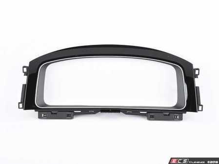 ES#3423700 - 5G0857189BAAH - Instrument Cluster Trim - Gloss Black - Surrounds the instrument cluster on vehicles with Digital Cockpit - Genuine Volkswagen Audi - Volkswagen