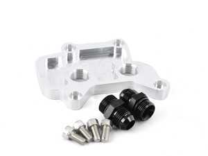 ES#3470649 - 462-635-0008 - FSI Oil Cooler Adapter Plate Kit - Clear Anodized - Allows for clean installation of an external oil cooler - iABED Industries - Audi Volkswagen